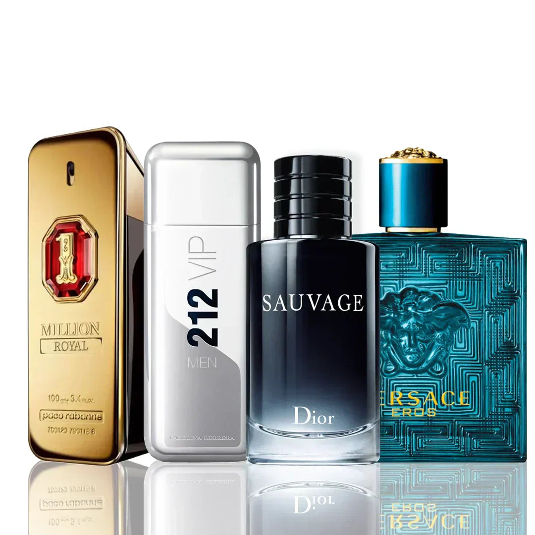 Set 4 Profumi | One Million Royal + 212 Vip + Sauvage Dior + Versace Eros 100 ml
